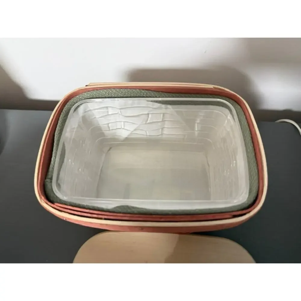 Longaberger 2012 Mother's Day Basket Lid and Floral Lid Knob Protector Liner